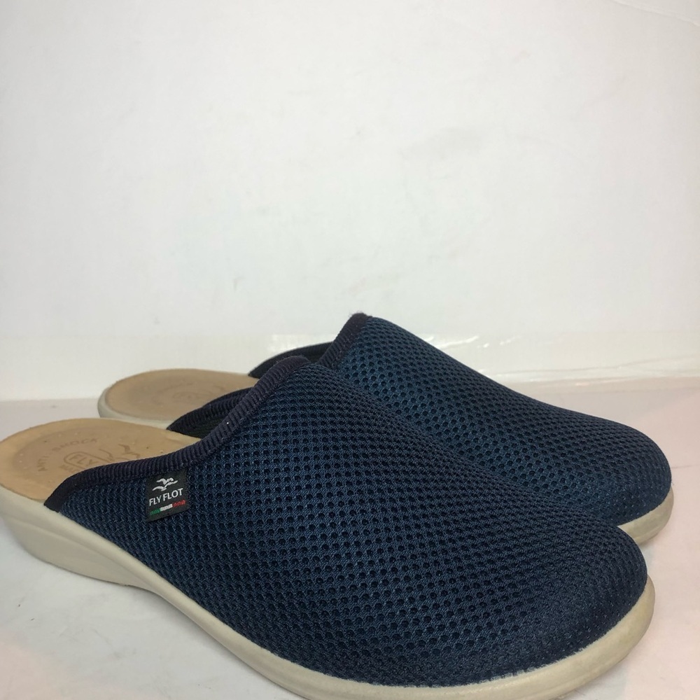 Fly Flot Women's Dark Blue Mesh Mules